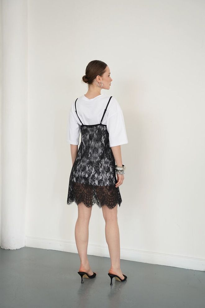 Topshow Черна Секси Елегантна Мини Рокля Тип Комбинезон Дрехи на едро Секси