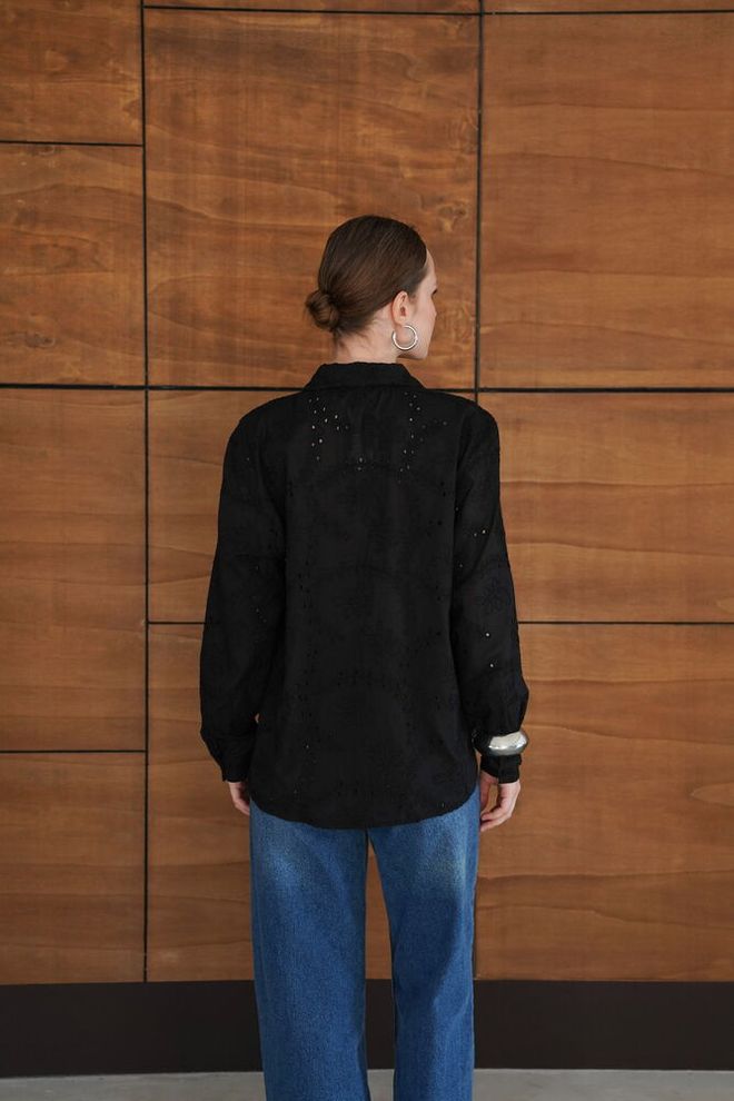 Topshow Black Casual Elegant Shirt Wholesale Clothing Elegant