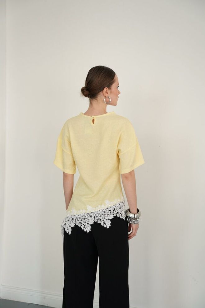 Topshow Yellow Casual Elegant Blouse Wholesale Clothing Elegant