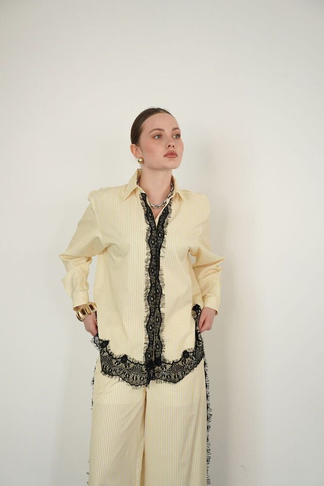 Topshow Cămașă Bej Elegant Formal Vintage Îmbrăcăminte cu ridicata 1