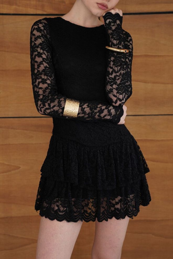 Topshow Eleganti Juoda Fit And Flare Mini Suknelė Didmeninė prekyba drabužiais Vasara