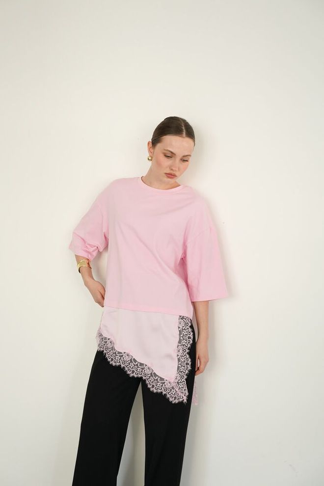 Topshow Розовая Повседневный Милый Элегантный Блузка Оптовая продажа одежды 1