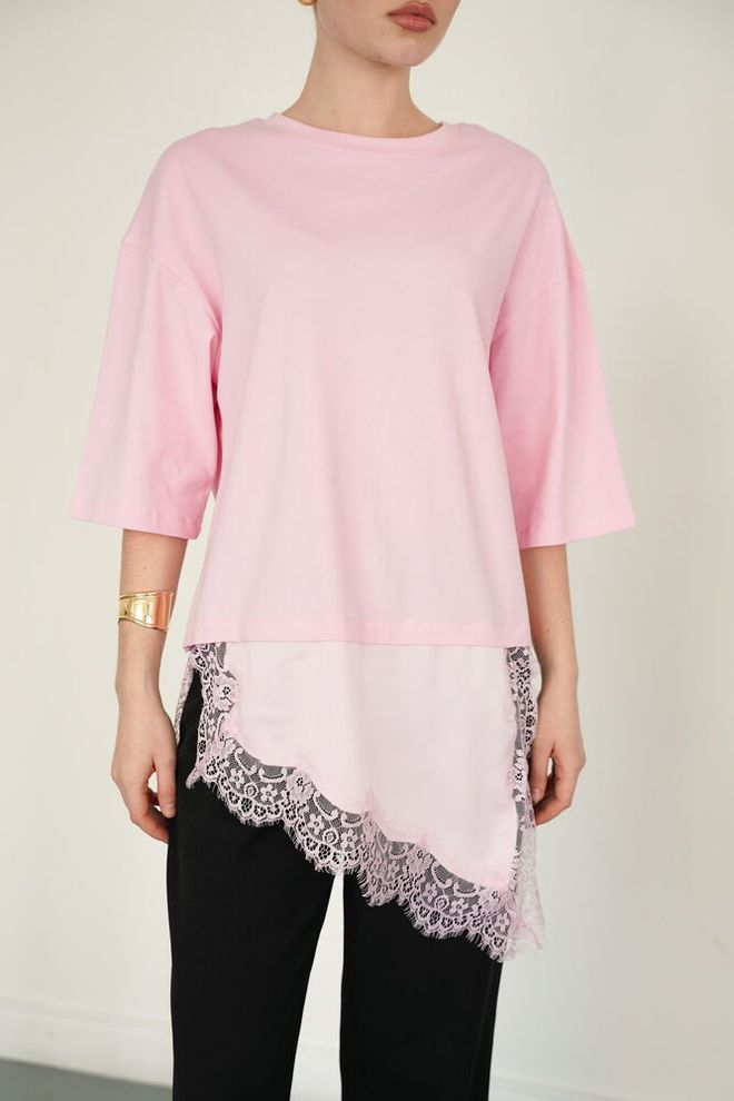 Topshow Розовая Повседневный Милый Элегантный Блузка Оптовая продажа одежды Весна