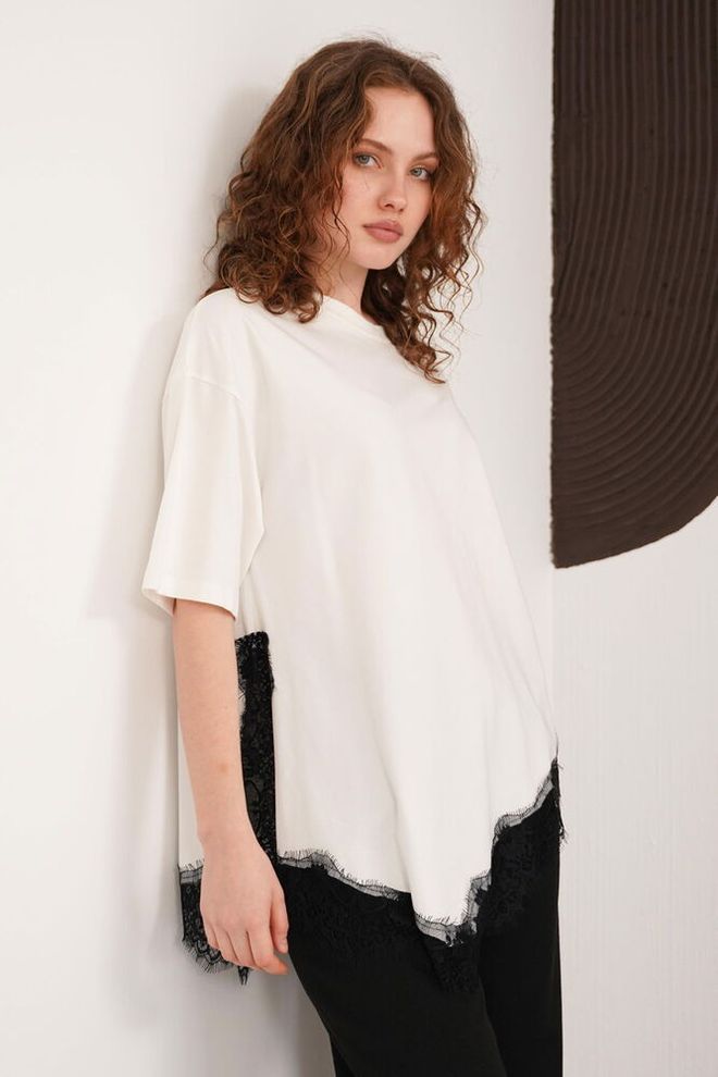 Topshow Biały Casual Elegancki Skromny Bluzka Hurtowa sprzedaż odzieży Skromny