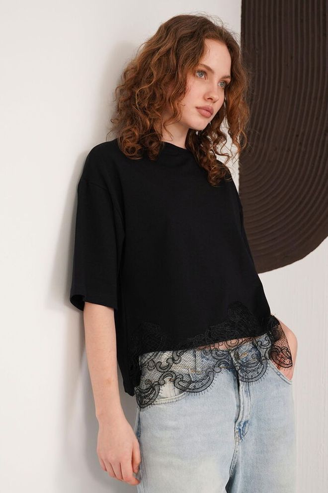 Topshow Blusa Preta Casual Elegante Tamanho Grande Roupas por atacado Casual