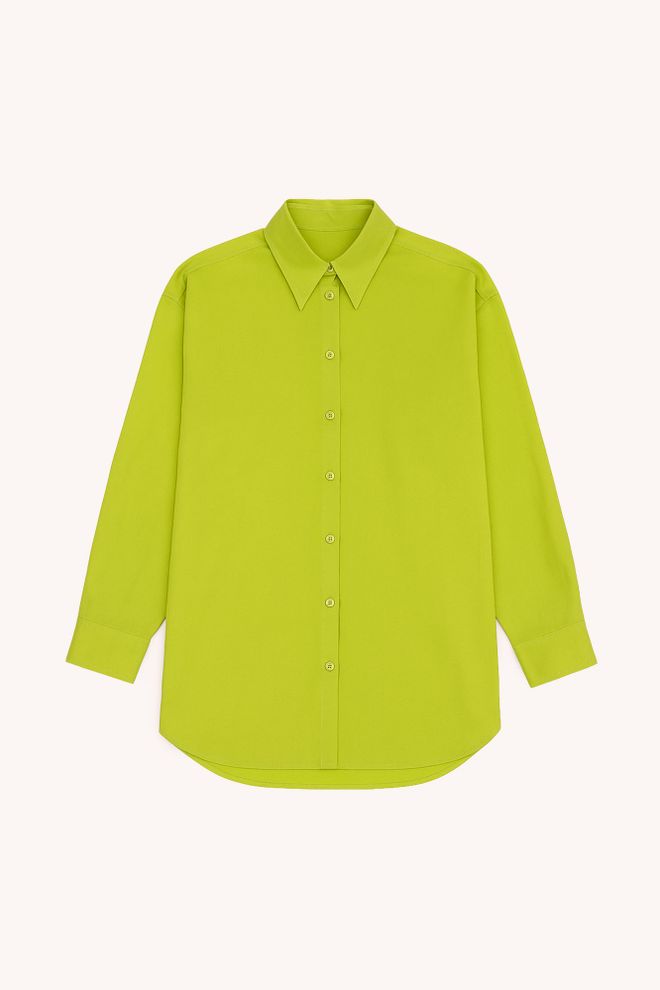 Touche Prive Camisa Verde Oversize Con Cuello Polo Y Botones Ropa al por mayor Formal
