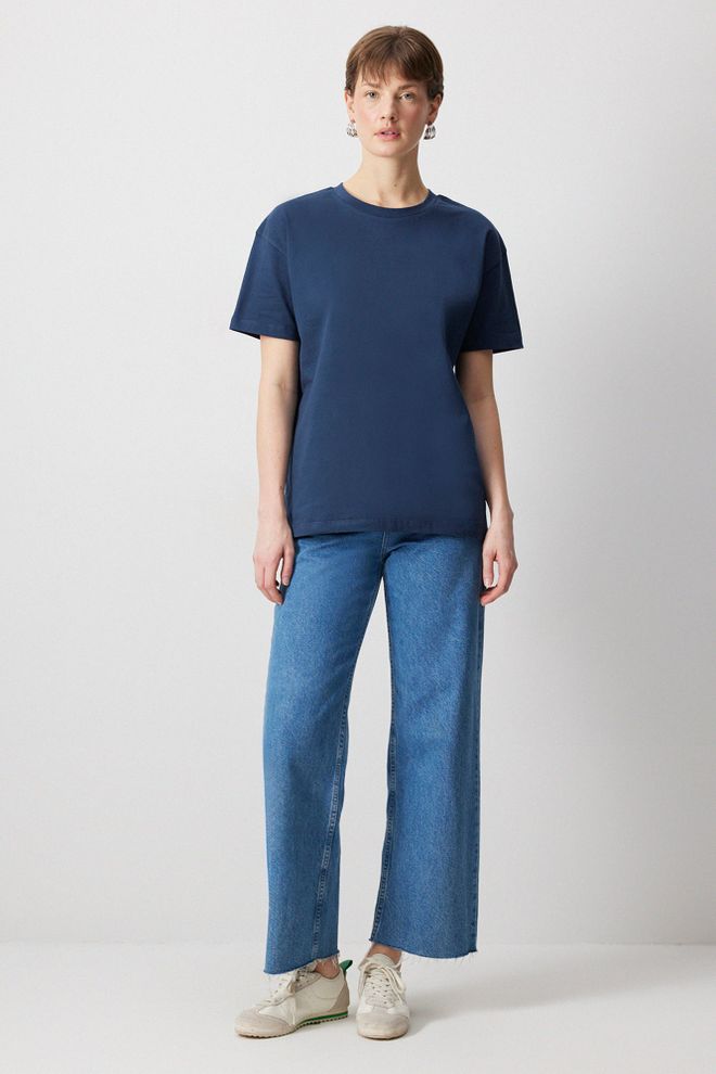 Touche Prive Chemise Bleu Marine Décontracté Streetwear Vêtements en gros Décontracté