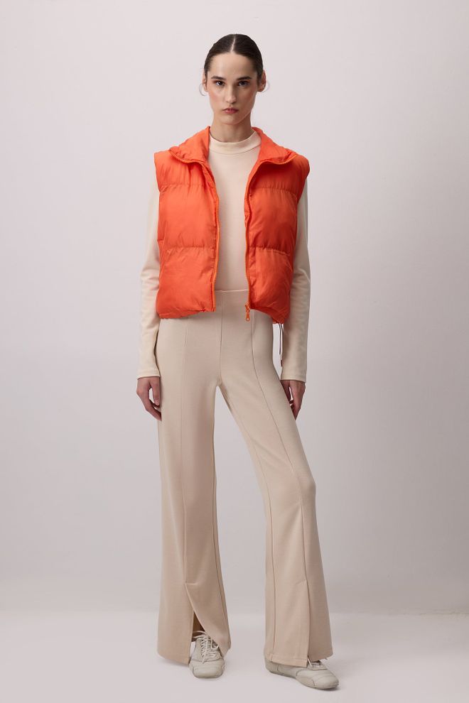 Touche Prive Colete Laranja Desportivo Casual Oversized Roupas por atacado Casual