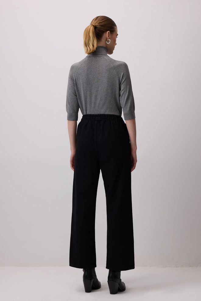 Touche Prive Juodos Palazzo Kelnės Didmeninė prekyba drabužiais Kokteilinė