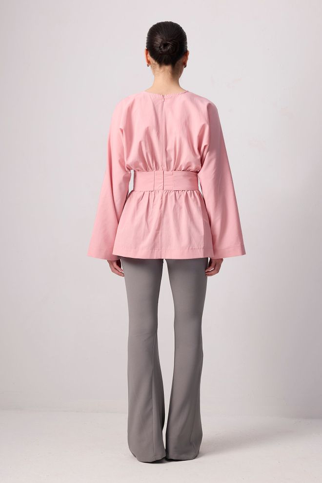 Touche Prive Tunica Rosa Elegante E Modesta Con Cravatta Abbigliamento all'ingrosso Modesto