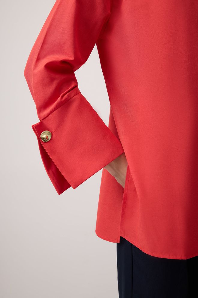 Touche Prive Červená Formálna Neformálna Elegantná Košeľa Veľkoobchod s oblečením 5