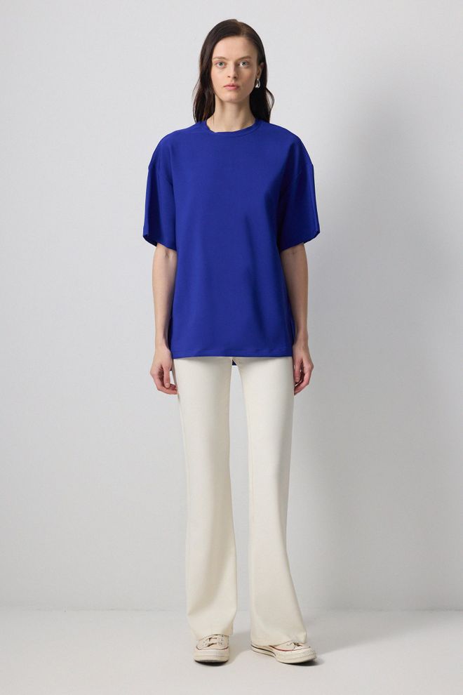 Touche Prive Blue Casual Oversized Fit Shirt Wholesale Clothing Lounge