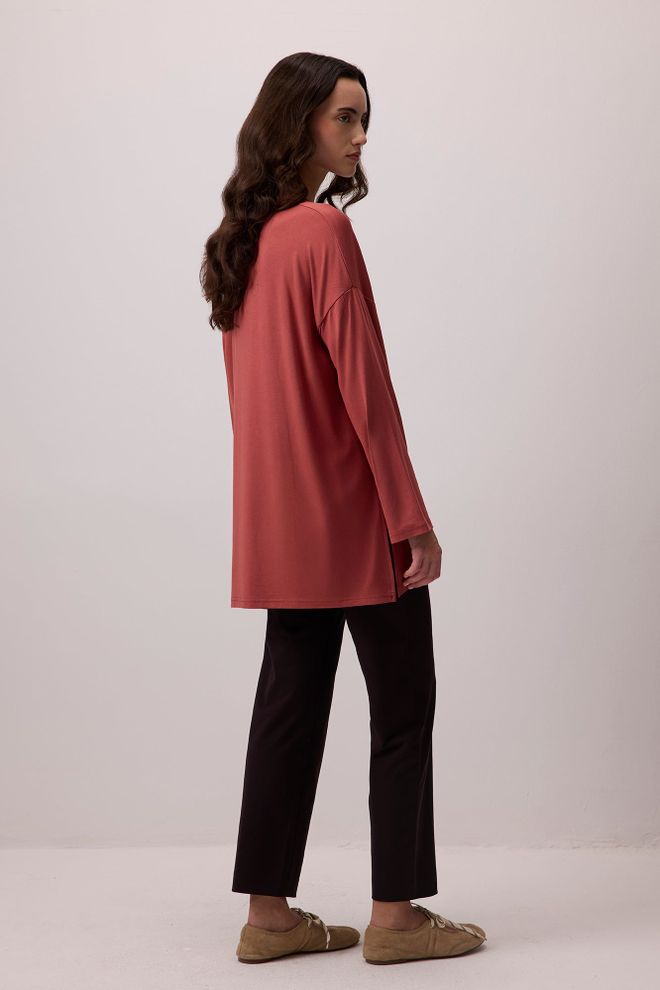 Touche Prive Claret Red Tunic Casual Elegant Modest Style Wholesale Clothing Casual