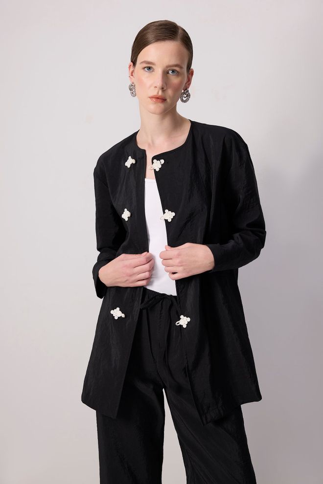 Touche Prive Crni Elegantni Skromni Set Veleprodaja odjeće Skroman