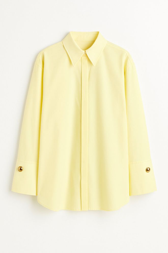 Touche Prive Žltá Košeľa Voľného Strihu S Vrúbkovaným Golierom Veľkoobchod s oblečením Leto