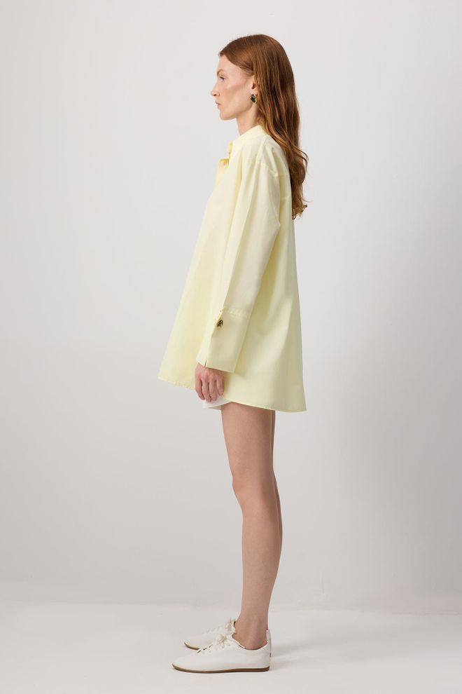 Touche Prive Žltá Košeľa Voľného Strihu S Vrúbkovaným Golierom Veľkoobchod s oblečením 5