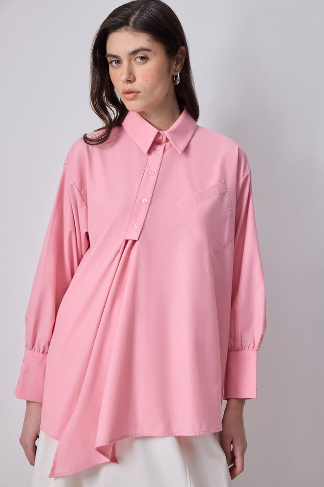 Touche Prive Tunica Rosa Modesta Casual Elegante Abbigliamento all'ingrosso Modesto