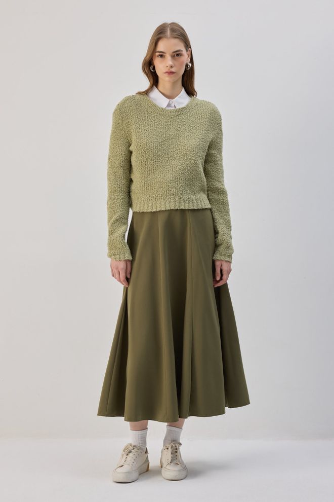 Touche Prive Zeleni Ležerni I Skromni Džemper Veleprodaja odjeće Skroman