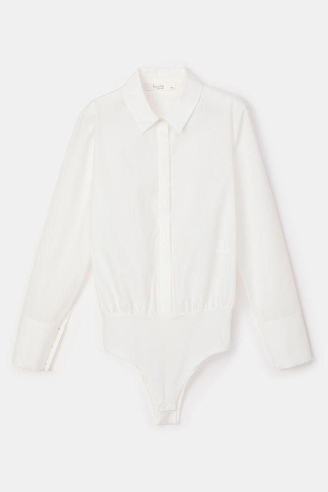 Touche Prive White Formal Elegant Polo Neck Shirt Wholesale Clothing 5