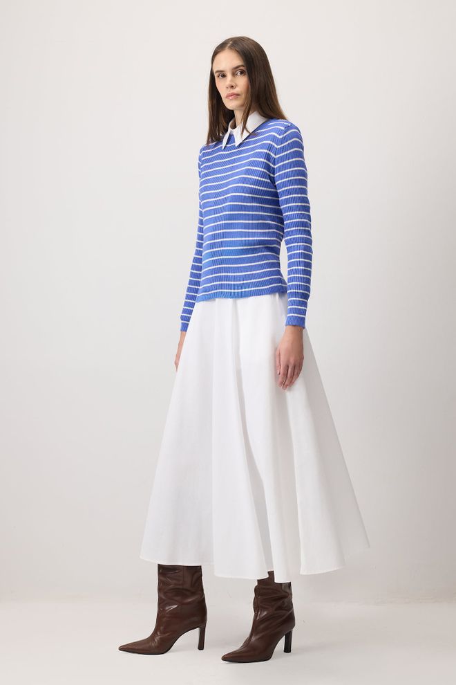 Touche Prive Glaustinukė Mėlyna Dygsniuotas Sportinis Dygsniuotas Didmeninė prekyba drabužiais Kokteilinė