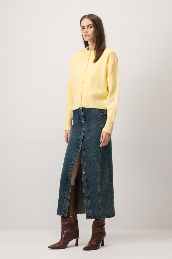 Touche Prive Žuti Ležerni Kardigan S Gumbima Veleprodaja odjeće 1