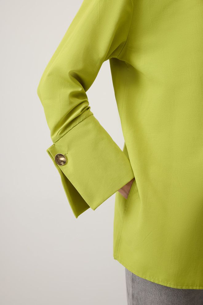 Touche Prive Zelena Formalna Casual In Elegantna Oversized Majica Oblačila na debelo 5