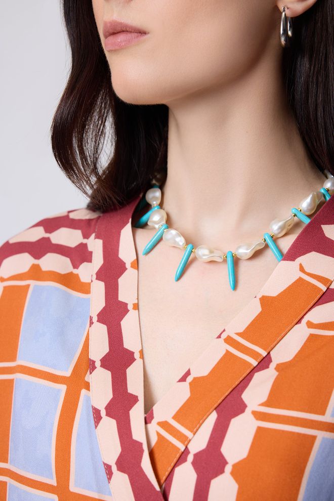 Touche Prive Collar De Perlas Barrocas Con Piedra Natural Ropa al por mayor 0