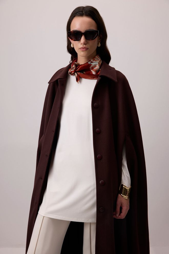 Touche Prive White Buttoned Tunic With Long Sleeves Wholesale Clothing Modest