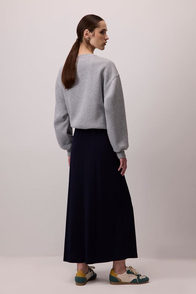 Touche Prive Falda Azul Marino A Line Maxi Cintura Media Pull On Ropa al por mayor Casual