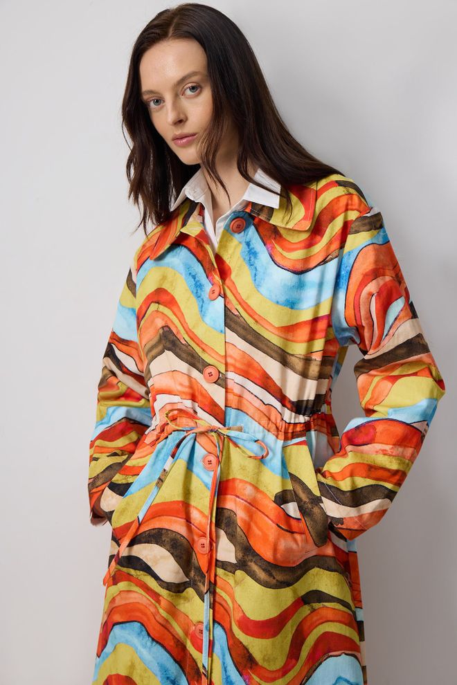 Touche Prive Oranžinė Kokteilinė Vintažinis „Bomber“ Paltas Didmeninė prekyba drabužiais Kokteilinė