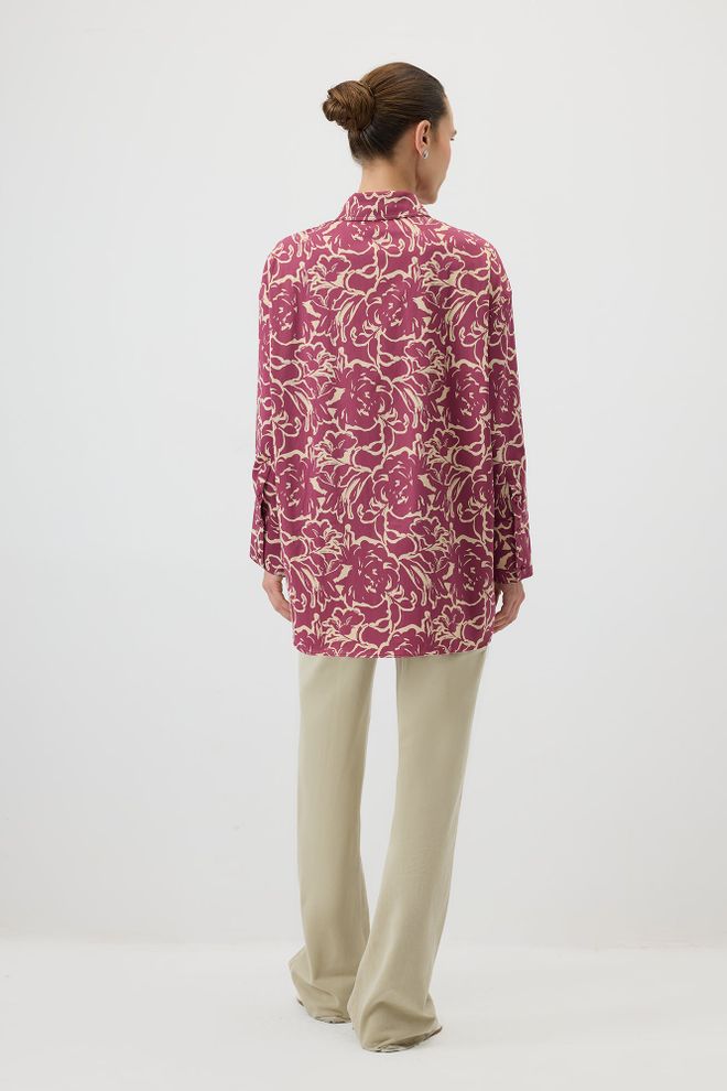 Touche Prive Розова Флорална Ежедневна Риза Дрехи на едро Небрежен