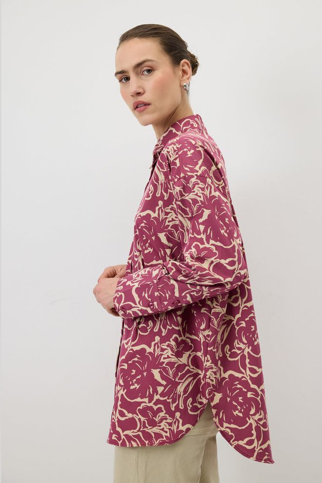 Touche Prive Pink Floral Casual Shirt Wholesale Clothing Vintage