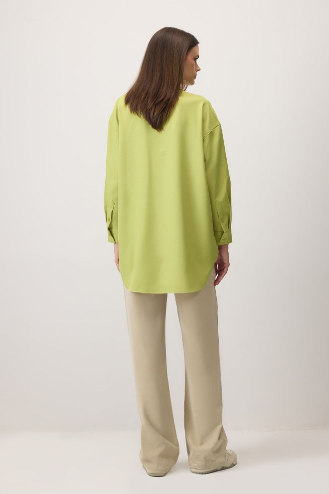 Touche Prive Yeşil Gündelik Resmi Gömlek Toptan Giyim Gündelik