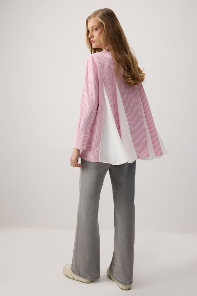 Touche Prive Розова Ежедневна Елегантна Препи Риза Дрехи на едро Небрежен