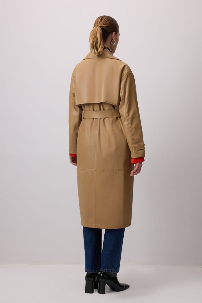 Touche Prive Бежевый Тренчкот Элегантная Классическая Верхняя Одежда Оптовая продажа одежды Повседневный