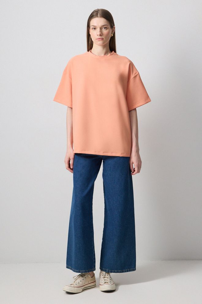 Touche Prive Chemise Orange Décontractée Streetwear Grande Taille Vêtements en gros Décontracté