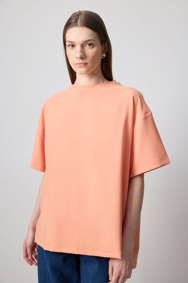 Touche Prive Оранге Неформална Улична Одећа Оверсизед Кошуља Велепродаја одеће 1