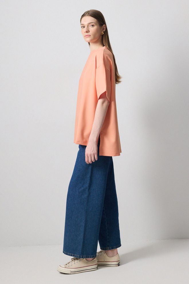 Touche Prive Оранге Неформална Улична Одећа Оверсизед Кошуља Велепродаја одеће Лоунге