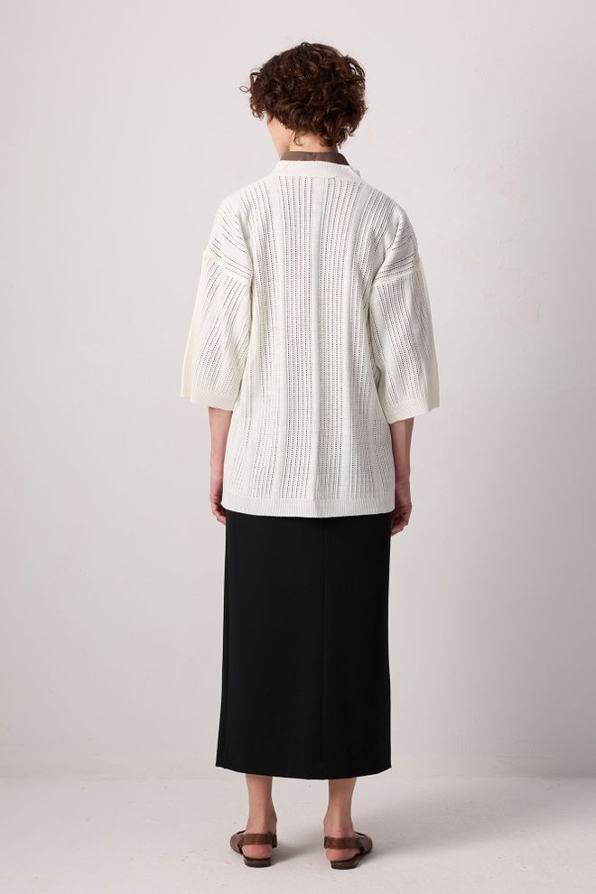 Touche Prive Blanco Modesto Casual Elegante Túnica Ropa al por mayor Modesto