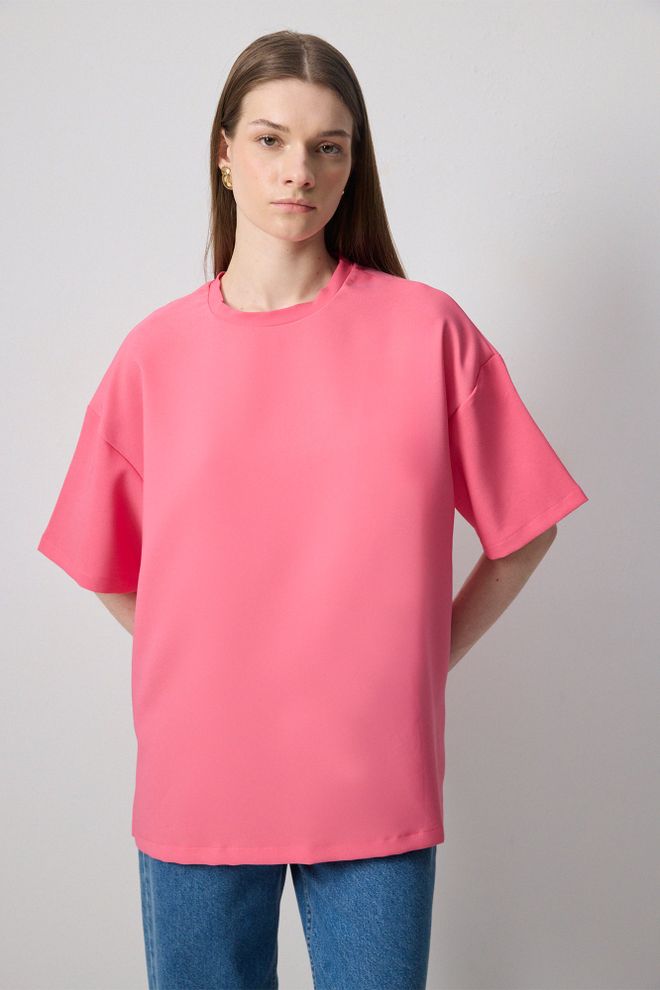Touche Prive Pink Casual Oversized Fit Shirt Wholesale Clothing Lounge