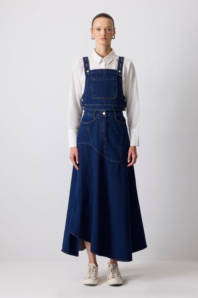 Touche Prive Синий Повседневный Винтажный Укороченный Топ С Водолазкой Оптовая продажа одежды Повседневный