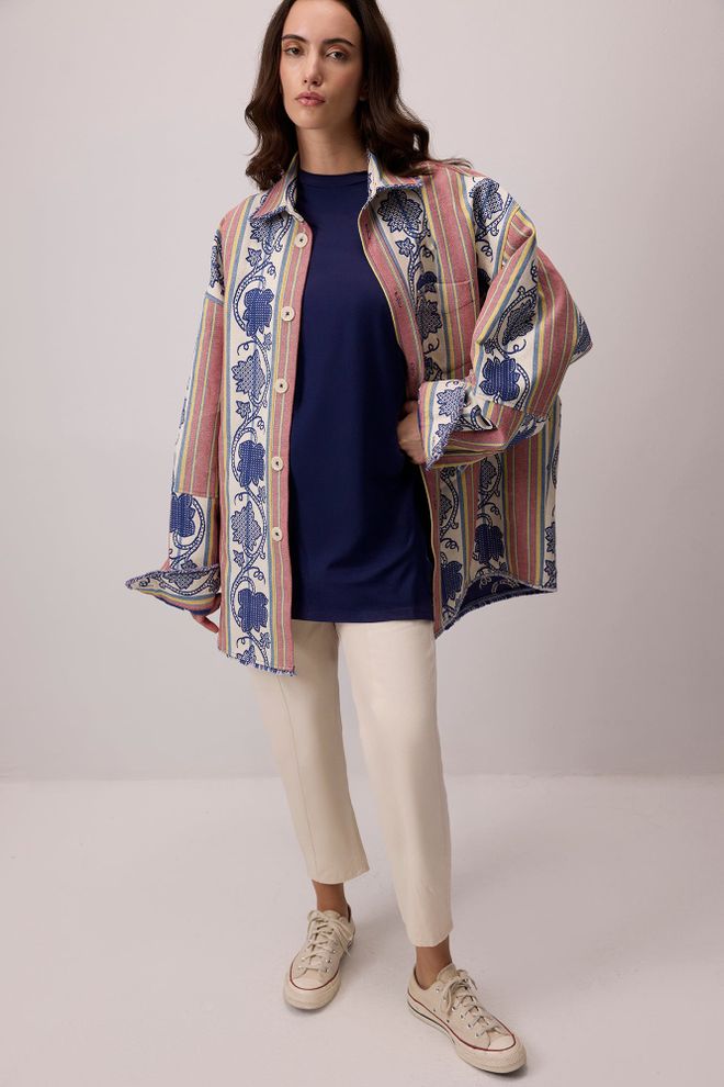 Touche Prive Azul Marino Túnica Sobredimensionado Casual Modesto Ropa al por mayor Modesto