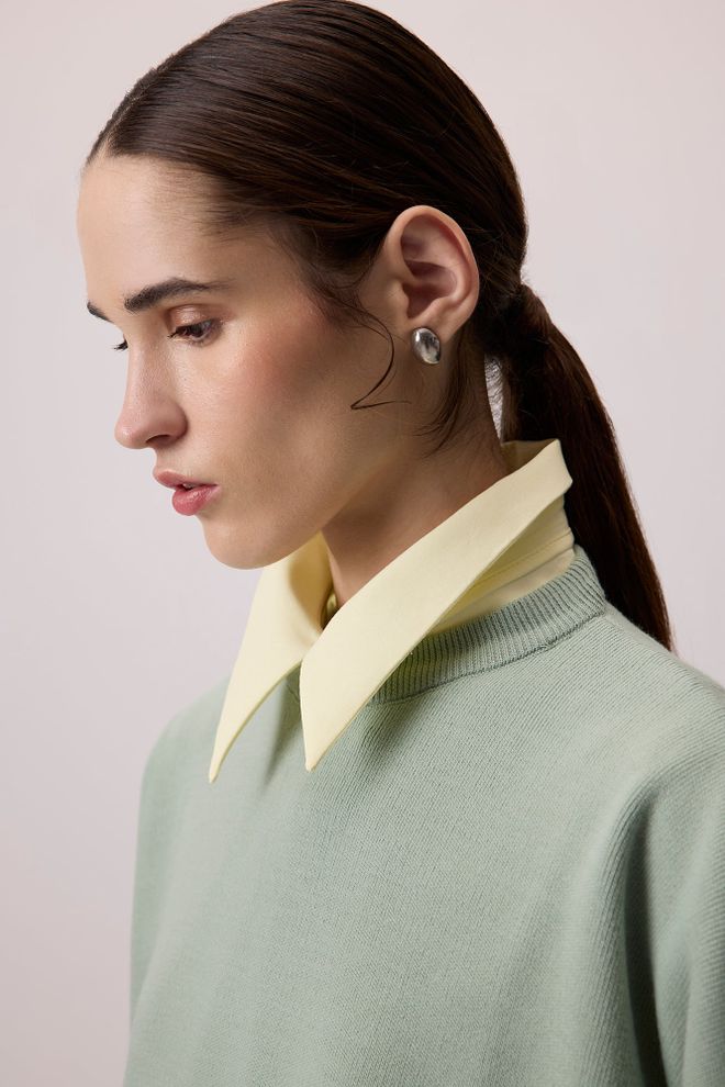 Touche Prive Túnica Beige De Gran Tamaño Casual A Rayas Ropa al por mayor Modesto