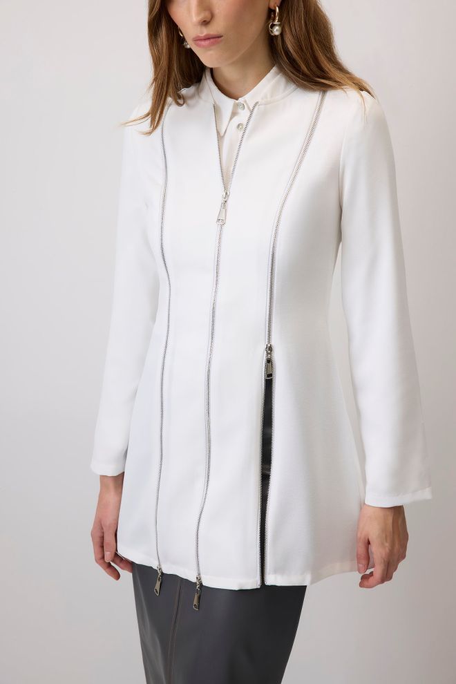 Touche Prive White Slim Fit Single Breasted Blazer Jacket Wholesale Clothing 5