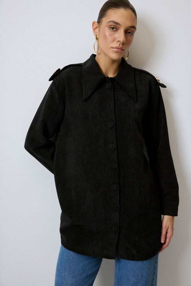 Touche Prive Black Elegant Casual Formal Shirt Wholesale Clothing Fall