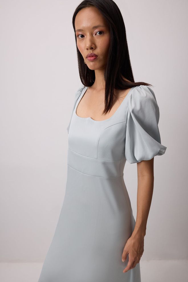 Touche Prive Siva Elegantna Obleka Fit And Flare Oblačila na debelo Ležerno