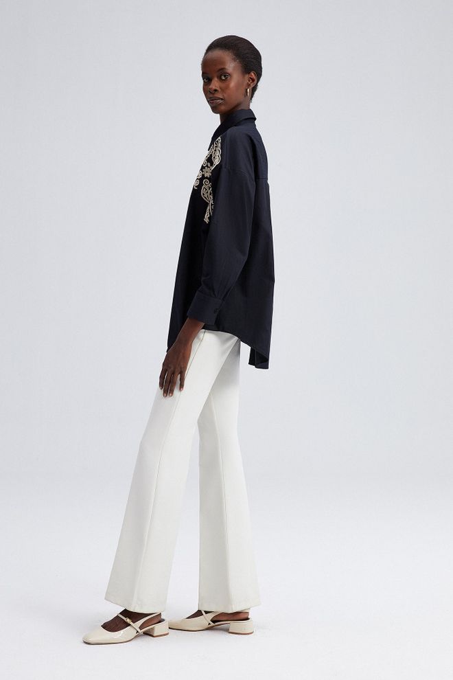 Touche Prive Black Casual Elegant Formal Shirt Wholesale Clothing Spring