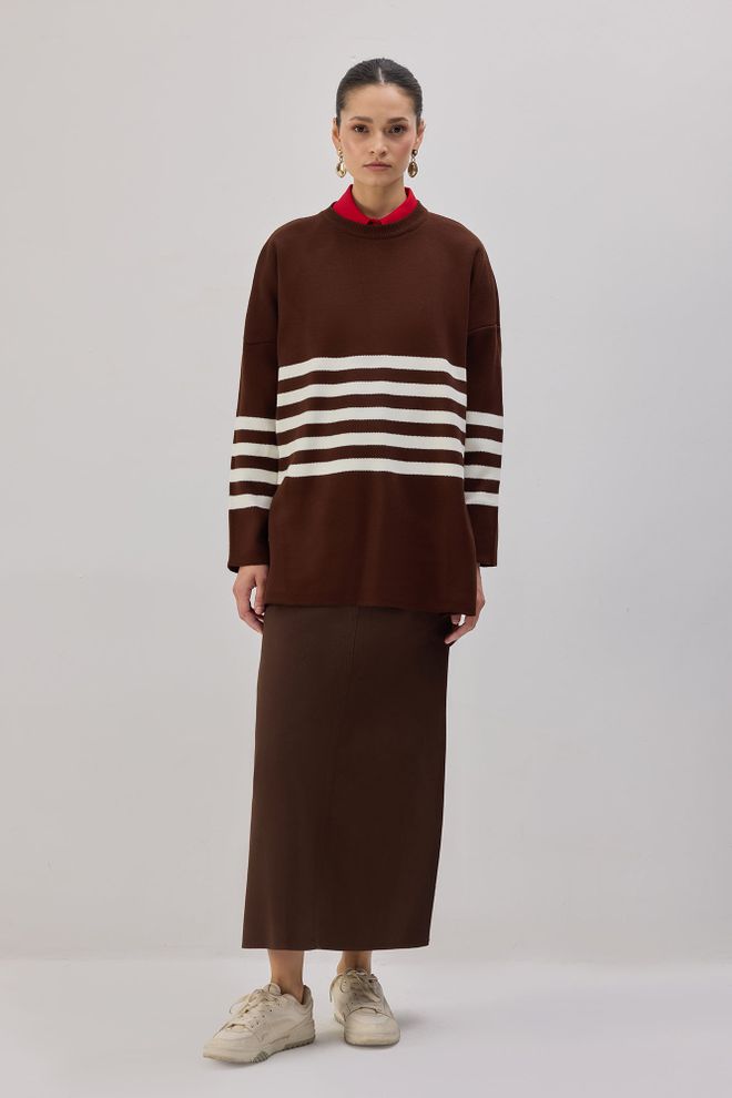 Touche Prive Marrón Modesto Casual Elegante Túnica Ropa al por mayor Modesto