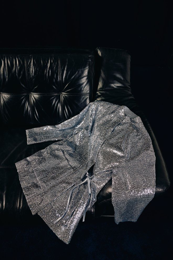 Touche Prive Silver Ethnic Elegant Sequined Kimono Wholesale Clothing Spring