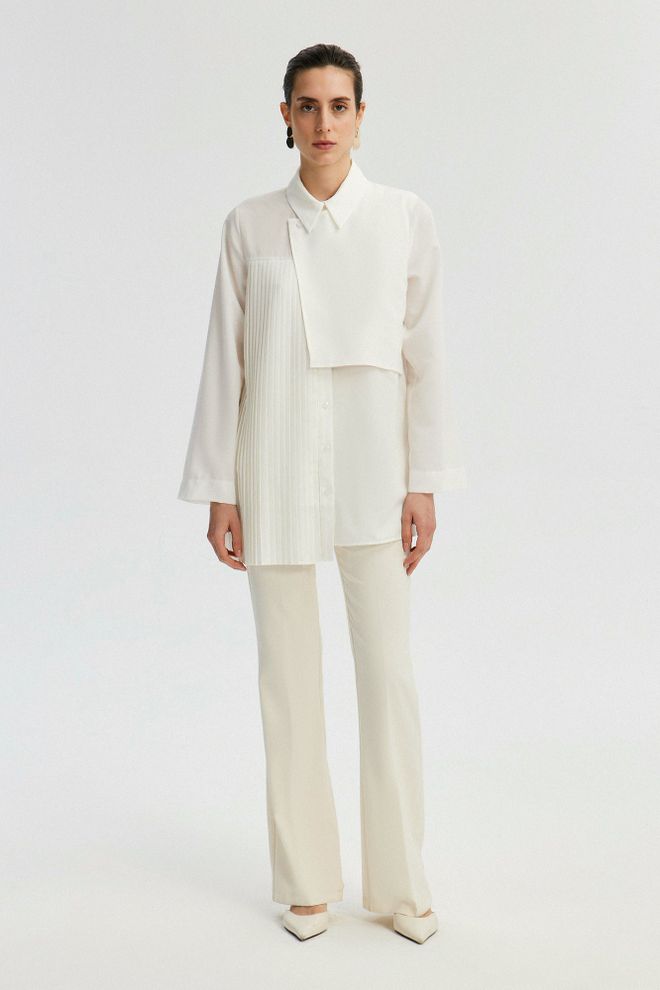 Touche Prive White Formal Elegant Shirt Wholesale Clothing Spring